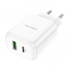 BOROFONE WALL CHARGER BN4 POTENTIAL - USB + TIPO C - QC 3.0 PD 2.0 20W